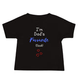 Dad's Fave on Baby Short Sleeve Tee - Black