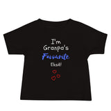 Gramp's Fave on Baby Short Sleeve Tee - Black