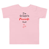 Granpa's Fave on Toddler Short Sleeve Tee - BLUE/PINK/WHITE
