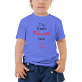 Dad's Fave on Toddler Short Sleeve Tee - BLUE/PINK/WHITE