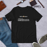 "Mtakamama" on Short-Sleeve Unisex T-Shirt in BLACK