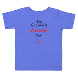 Granma's Fave on Toddler Short Sleeve Tee - BLUE/PINK/WHITE