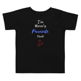 Mom's Fave on Toddler Short Sleeve Tee - BLACK
