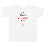 Dad's Fave on Toddler Short Sleeve Tee - BLUE/PINK/WHITE