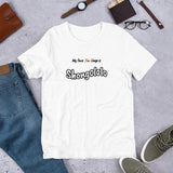 "Shongololo" on Short-Sleeve Unisex T-Shirt in WHITE