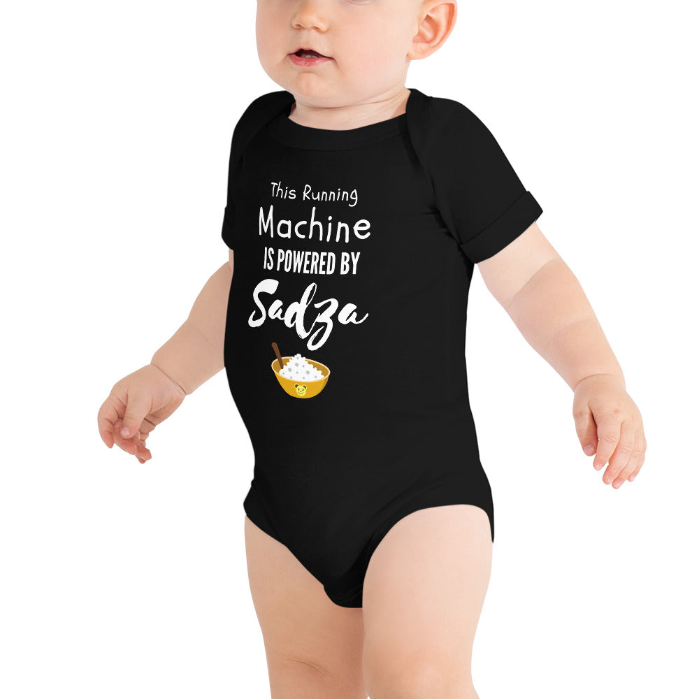 RUN Sadza Machine Baby Bodysuit Black ZimXcite Apparel