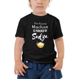 Run Sadza Machine on Toddler Short Sleeve Tee - BLACK