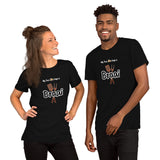 "Braai" on Short-Sleeve Unisex T-Shirt in BLACK