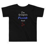 Granpa's Fave on Toddler Short Sleeve Tee - BLACK