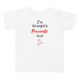 Granpa's Fave on Toddler Short Sleeve Tee - BLUE/PINK/WHITE