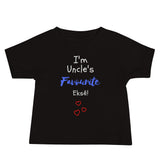 Uncle's Fave on Baby Short Sleeve Tee - Black