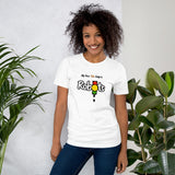 "Robots" on Short-Sleeve Unisex T-Shirt in WHITE