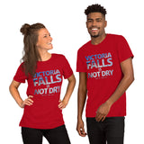 "Vic Falls is Not Dry" on Short-Sleeve Unisex T-Shirt in COLOURS
