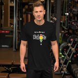 "Robots" on Short-Sleeve Unisex T-Shirt in BLACK