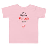 Uncle's Fave on Toddler Short Sleeve Tee - BLUE/PINK/WHITE