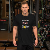 "Solar" on Short-Sleeve Unisex T-Shirt in BLACK