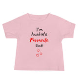 Aunt's Fave on Baby Short Sleeve Tee - Colours