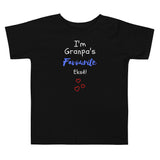 Granpa's Fave on Toddler Short Sleeve Tee - BLACK