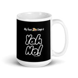 "Yah No!" on Black Mug