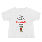 Santa's Fave on Baby Short Sleeve Tee - Colours