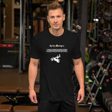 "Mudhudhudhu" on Short-Sleeve Unisex T-Shirt in BLACK