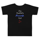Auntie's Fave on Toddler Short Sleeve Tee - BLACK