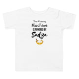 Run Sadza Machine on Toddler Short Sleeve Tee - BLUE/PINK/WHITE