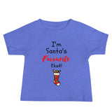 Santa's Fave on Baby Short Sleeve Tee - Colours