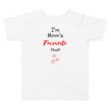 Mom's Fave on Toddler Short Sleeve Tee - BLUE/PINK/WHITE