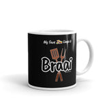 "Braai" on Black Mug