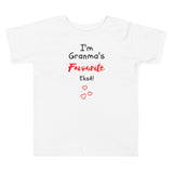Granma's Fave on Toddler Short Sleeve Tee - BLUE/PINK/WHITE