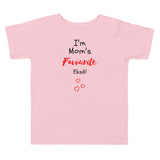 Mom's Fave on Toddler Short Sleeve Tee - BLUE/PINK/WHITE