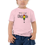 Robots on Toddler Short Sleeve Tee - PINK/WHITE