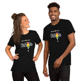 "Robots" on Short-Sleeve Unisex T-Shirt in BLACK