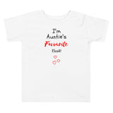 Auntie's Fave on Toddler Short Sleeve Tee - BLUE/PINK/WHITE