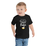 Run Sadza Machine on Toddler Short Sleeve Tee - BLACK
