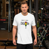"Robots" on Short-Sleeve Unisex T-Shirt in WHITE