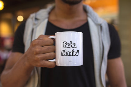 Baba Munini Mug from ZimXcite - Uncle Family Mug in White - Zimbabwean Shona Merchandise