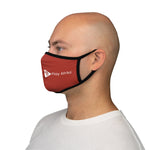 Fitted Polyester Face Mask - Red Plain