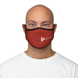 Fitted Polyester Face Mask - Red Plain