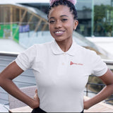 Play Afrika - Women’s Embroidered Polo Shirt (Red Logo)