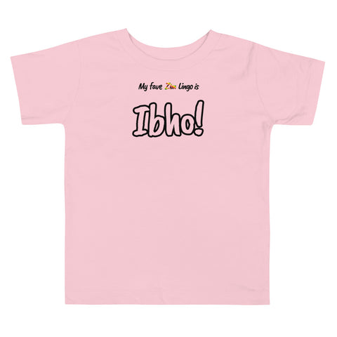 Ibho on Toddler Short Sleeve Tee - PINK/WHITE