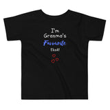 Granma's Fave on Toddler Short Sleeve Tee - BLACK