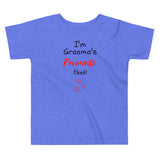 Granma's Fave on Toddler Short Sleeve Tee - BLUE/PINK/WHITE