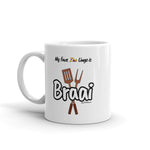 "Braai" on White Mug