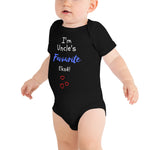 Uncle's Fave - Baby Bodysuit - Black