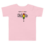 Robots on Toddler Short Sleeve Tee - PINK/WHITE