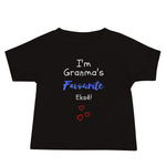 Gran's Fave on Baby Short Sleeve Tee - Black