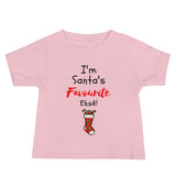 Santa's Fave on Baby Short Sleeve Tee - Colours