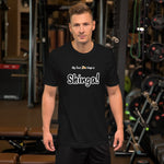 "Shinga" on Short-Sleeve Unisex T-Shirt in BLACK